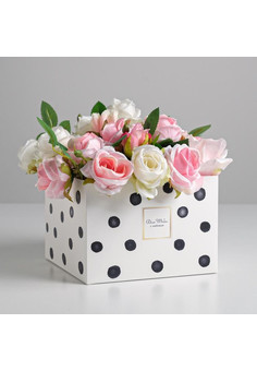 Коробка для цветов с PVC крышкой «Для тебя с любовью», 17 х 12 х 17 см   3639717