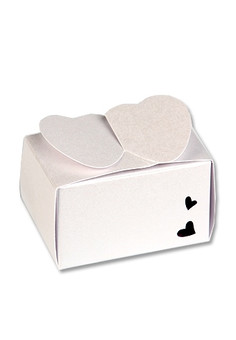 Коробка дримкоут 10/01-00 наб. из 4 прямоуг. с двумя сердечками бел.