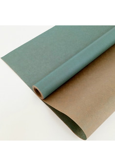 Крафт-бумага упаковочная вержированная однотонная Лазурно-голубая / рулон 70 см * 10 м, 40 гр/м.кв 