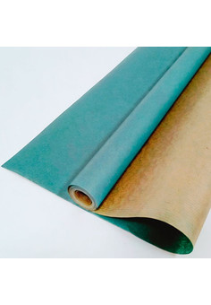 Крафт-бумага упаковочная вержированная однотонная Морская волна / рулон 70 см * 10 м, 40 гр/м.кв