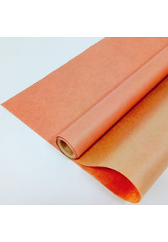 Крафт-бумага упаковочная вержированная однотонная Персиковая / рулон 70 см * 10 м, 40 гр/м.кв