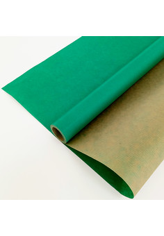 Крафт-бумага упаковочная вержированная однотонная Травяная (Зеленая)/рулон 70 см * 10 м, 40 гр/м.кв
