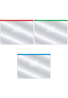 Папка на молнии прозрачная, молния ассорти 4 цвета, ф.A4, 160мкм, с карманом ,INDEX