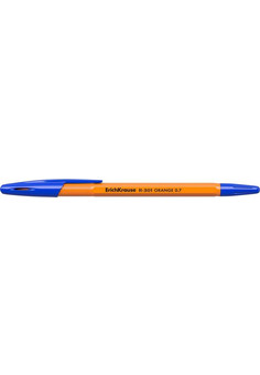 Ручка шарик. ErichKrause ORANGE R-301 синий 0,7 мм оранж. шестигран. корп.