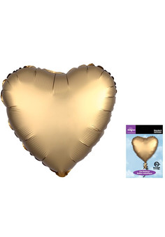 А 18 Сердце Золото Сатин Люкс в упаковке / Satin Luxe Gold Sateen Heart S15 / 1 шт