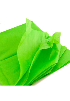 Бумага упаковочная тишью Зеленая лист 50*50 см / 10 шт. /