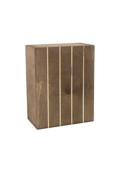 Деревянная коробка с накладной крышкой Темно-коричневый / прямоугольник / 25*19,5*11 см (Россия)