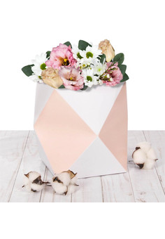 Коробка–ваза для цветов «Пастельное настроение», 14 х 14 х 19 см 3267515