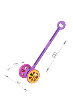 760 Каталка «Весёлые колёсики» с шариками (фиолетово-розовая)