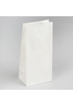Пакет бумажный фасовочный, белый, прямоугольное дно 12 х 8 х 33 см   2492937