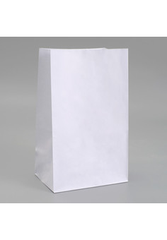 Пакет бумажный фасовочный, белый, прямоугольное дно 18 х 12 х 29  1263055