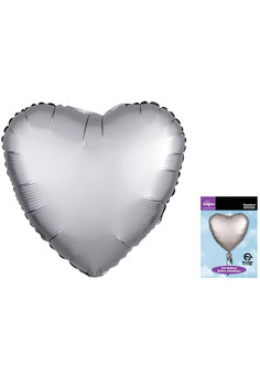 А 18 Сердце Платина Сатин Люкс в упаковке / Satin Luxe Platinum Heart S15 / 1 шт