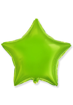 И 18 Звезда Лайм / Star Green Lime / 1 шт /, Фольгированный шар (Испания)