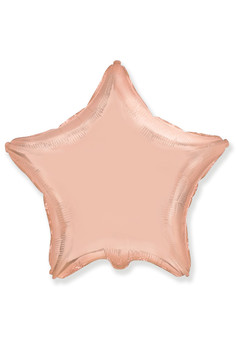 И 18 звезда Розовое золото / Star Rose gold / 1 шт /, Фольгированный шар (Испания)