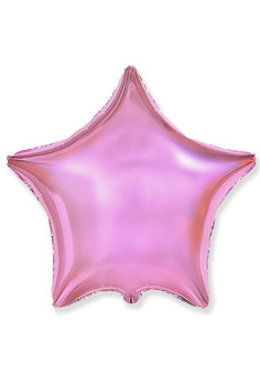 И 18 Звезда Розовый нежный / Light Pink / 1 шт /, Фольгированный шар (Испания)