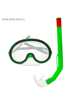 Набор для подводного плавания детский, 2 предмета: маска и трубка PVC, в пакете, цвета МИКС 487627