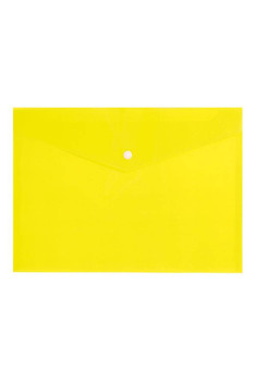Пласт. конверт INFORMAT А4 на кнопке прозрач. пластик 150 мкм желт.