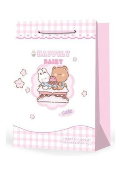 Dream cards Пакет подарочный с мат. лам. 26х32х10 см (размер L) Лучшие друзья,розовый,210г.ПКП-5932