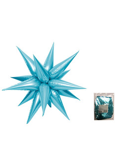 К 20 Звезда составная 12 лучиков Светло- Голубой в упаковке /  Exploding Star Light Blue 12pcs Set /