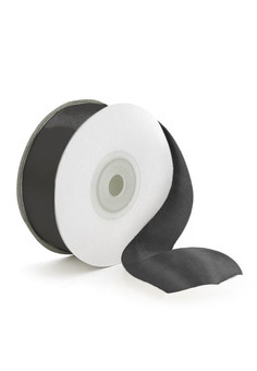 Лента Атлас Черный / 38 мм * 22,85 м (Китай)