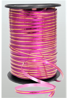 Лента с золотой полосой Подарочная Декоративная  - 0.5х250у Вишневая А0531