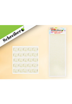 Наклейки-бусины БЕЛЫЙ ПОЛУЖЕМЧУГ, 1 цвет, размер упаковки 10,5х11,5 см, S 8197