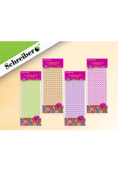 Наклейки-стразы акриловые, 10,5х31,5 см., 10 цветов в ассортименте., S 2093