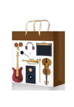 Пакет подарочный, ламинированный. 14*20*6.5 см  Аксессуары музыканта П17-0015