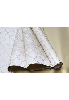 Пленка матовая двухсторонняя 60мкм 60см x 10м Ковка жемчуг/золото Кат.2