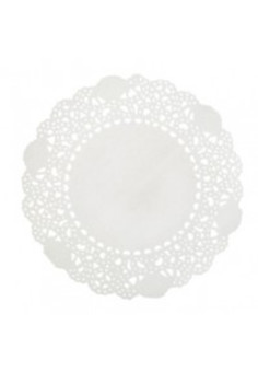 Салфетки ажурные 55/00 круглые белые (d19см)