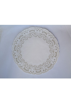 Салфетки ажурные 58/00 круглые белые (d27см)