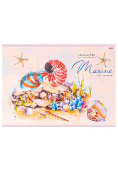 Альбом для рисования А4 40л. МОРСКОЙ НАТЮРМОРТ (40-1545) скреп, мелов. обл., офс