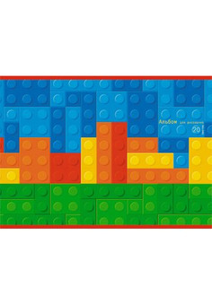 Альбомы для рисования 20л. Скрепка. Орнамент лего