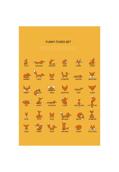 Блокнот А6 40л. Склейка. Крепл. по кор. стор. Смешные лисята