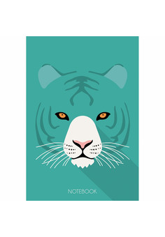 Блокнот А6 40л. Склейка. Крепление по короткой стороне. Тигр