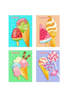 Блокнот А7 16л. на скрепке МОРОЖЕНОЕ И ЛЕДЕНЕЦ (Б16-0527) обл.-мелов. картон, блок-офсет