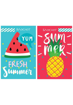 БЛОКНОТ А7 48л. ФРУКТОВЫЙ ВКУС (Б48-6068) (КБС, цвет.мелов.обл, блок-офсет)