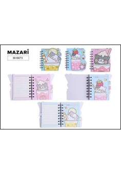 Блокнот на евроспирали SWEET SUMMER 10х12,3 см, 57 л., линованный внутренний блок, плотность бумаги 