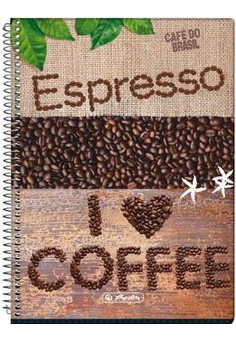 Блокнот на спирали COFFEE BREAK, ф.А5, 160 листов, клетка, 3 дизайна ,HERLITZ