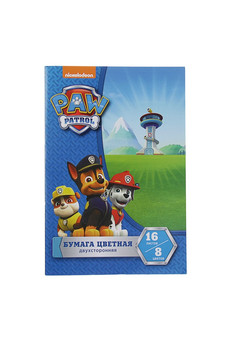 Бумага цветная 16л. 8цв. 2-стор. Щенячий патруль