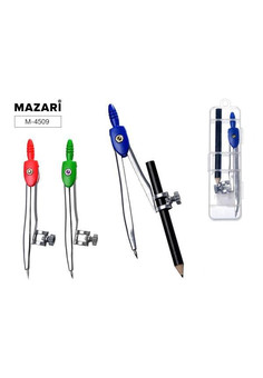 Готовальня, 2 предмета (циркуль металлический 120 мм, карандаш чернографитный 89мм), пластиковая упа