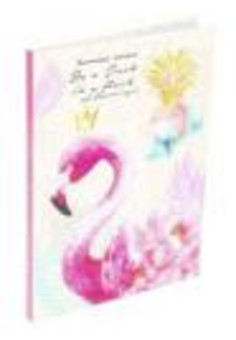 ЗАПИСНАЯ КНИЖКА А5 80л. ФЛАМИНГО И ЦВЕТЫ (К80-5536) 7БЦ, глянц.ламинир., лен