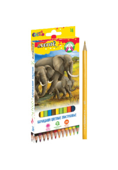 Карандаши цветные пластиковые 