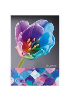 Книга для записей (евротетрадь) А5 (145х210),80л. Радужный цветок