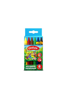 Набор воск. каранд. Creativiki 6 цв. круглые 8 мм