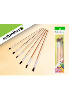 Набор кистей, 6 шт: пони № 1, 2, 3, 4, 5, 6 NEW, арт.S 7023