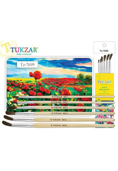 Набор кистей, 6 шт: пони № 1, 2, 3, 4, 5, 6 NEW, арт.TZ 7699