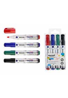 Набор маркеров для белой доски SIGNAL, 4 цв., пулевидный наконечник, ширина линии письма 4мм, ПВХ- у