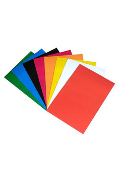 Набор цветного картона немелованного 8 л., 8 цв., 196*278 мм, плотность 190 г/м2