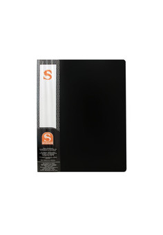 Папка с 10 файлами, форзац, ф.А4, черная, (SPONSOR), арт.SDB10/BK